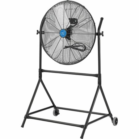 CD Continental Dynamics 24in Mobile Industrial Stand Fan, 9,550 CFM, 1/4 HP, 120V 293116